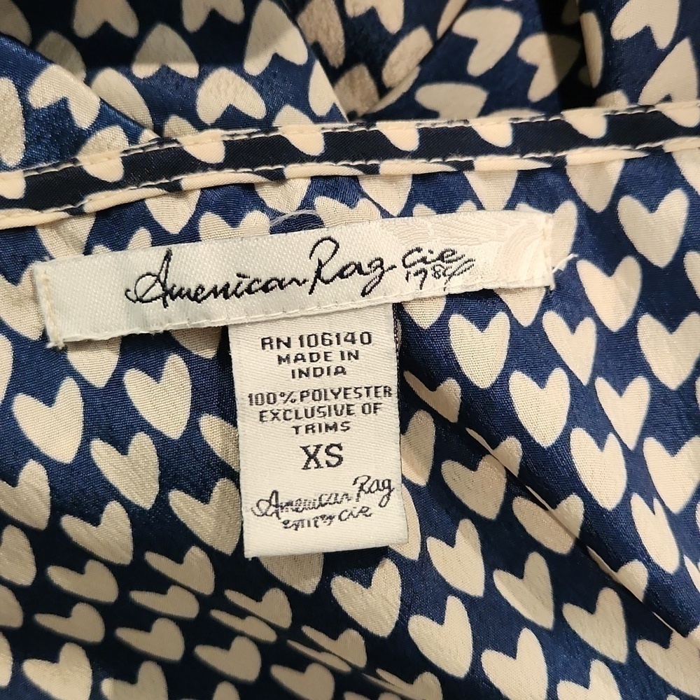 American Rag Heart Print Ruffle Trim Dress - Picture 5 of 5